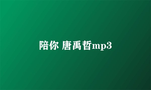 陪你 唐禹哲mp3