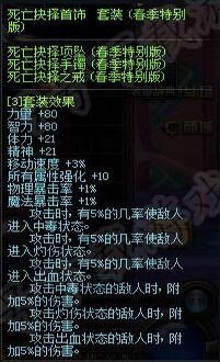 dnf2015年死亡抉择套怎么样，属性