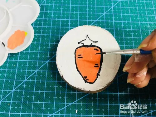 创意手工DIY甜品原木画涂鸦制作教程