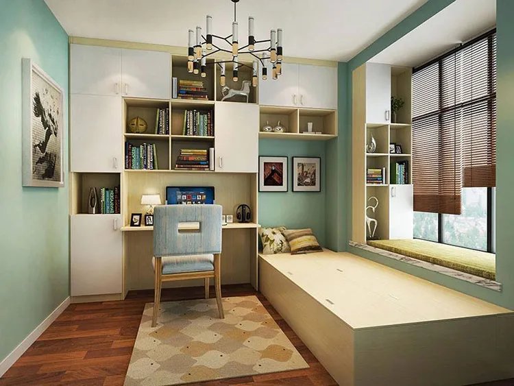 小卧室榻榻米装修效果图 清新实用榻榻米设计