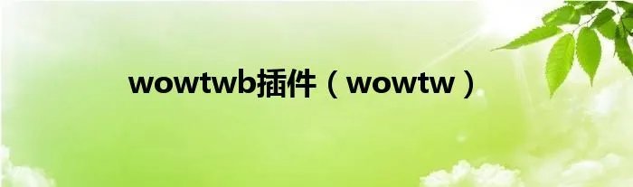wowtwb插件（wowtw）