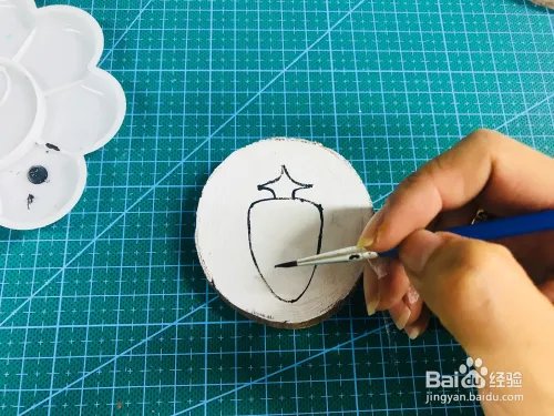 创意手工DIY甜品原木画涂鸦制作教程