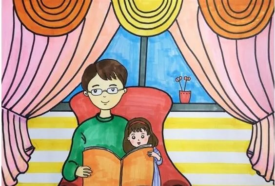 2020画一幅画送给爸爸父亲节 2020儿童画父亲节的图画