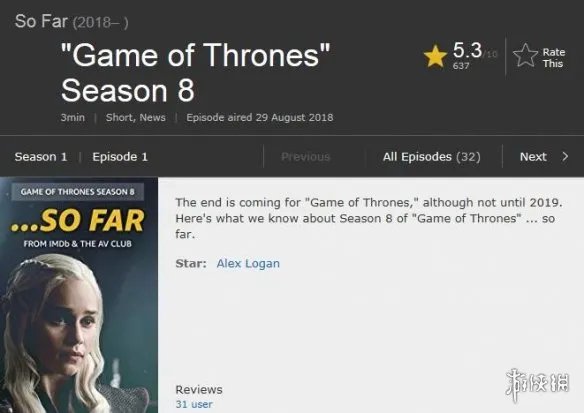 《权游》第八季第六集媒体评价：一言难尽，褒贬不一