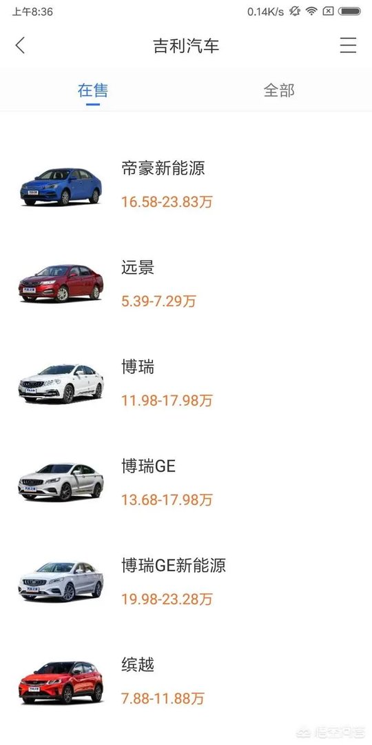 吉利汽车最多多少钱