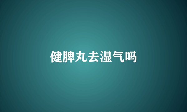 健脾丸去湿气吗