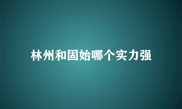 林州和固始哪个实力强
