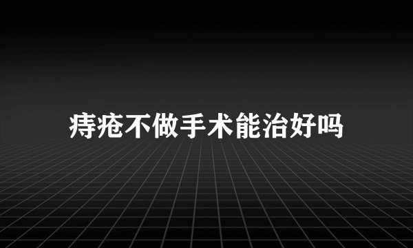 痔疮不做手术能治好吗