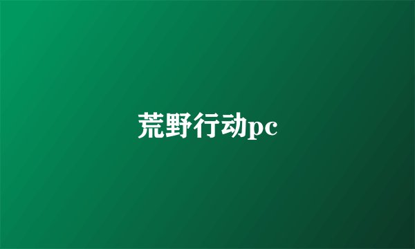 荒野行动pc