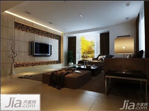 37图现代简约电视背景墙 打造时尚家居风