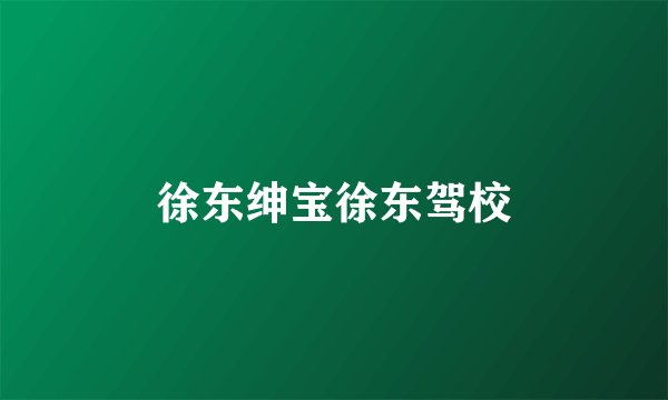 徐东绅宝徐东驾校