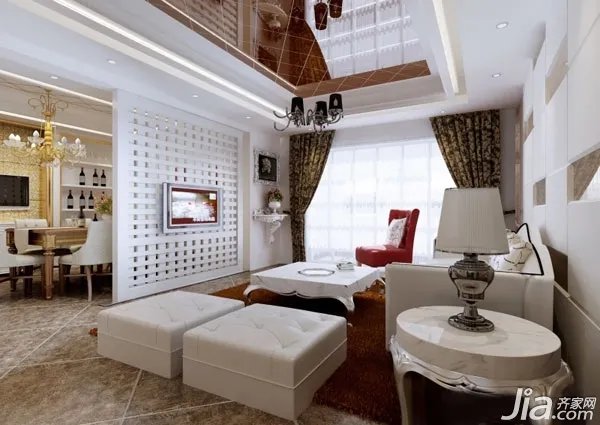 37图现代简约电视背景墙 打造时尚家居风