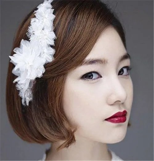 短发韩式新娘发型图片  短发怎么做新娘发型好看