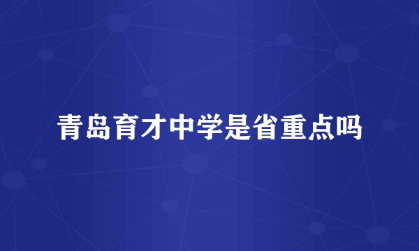 青岛育才中学是省重点吗