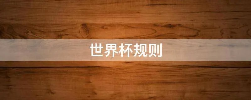 世界杯规则