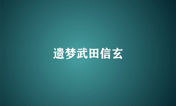 遗梦武田信玄