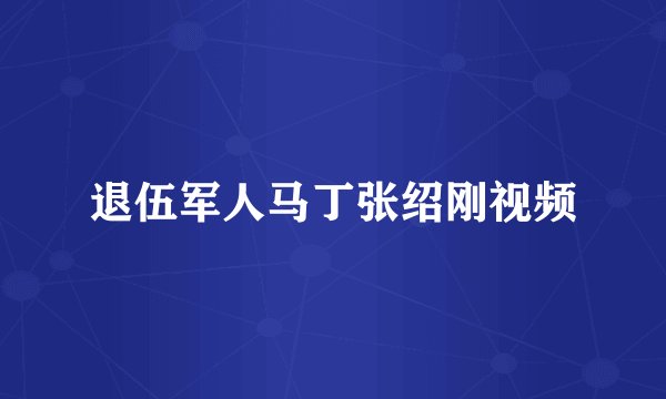 退伍军人马丁张绍刚视频