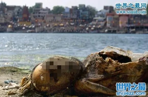 恐怖的印度水葬现场图片，超级重口味(还是别看了) 