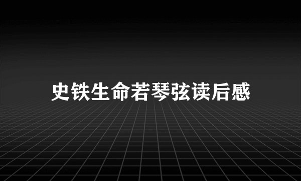 史铁生命若琴弦读后感