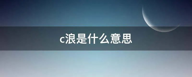 c浪是什么意思