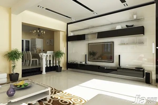 37图现代简约电视背景墙 打造时尚家居风