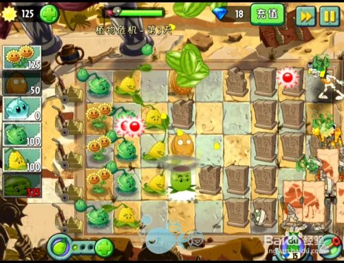 植物大战僵尸2攻略 神秘埃及 植物危机 第三天