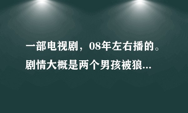 一部电视剧，08年左右播的。剧情大概是两个男孩被狼救了，长大后加入？