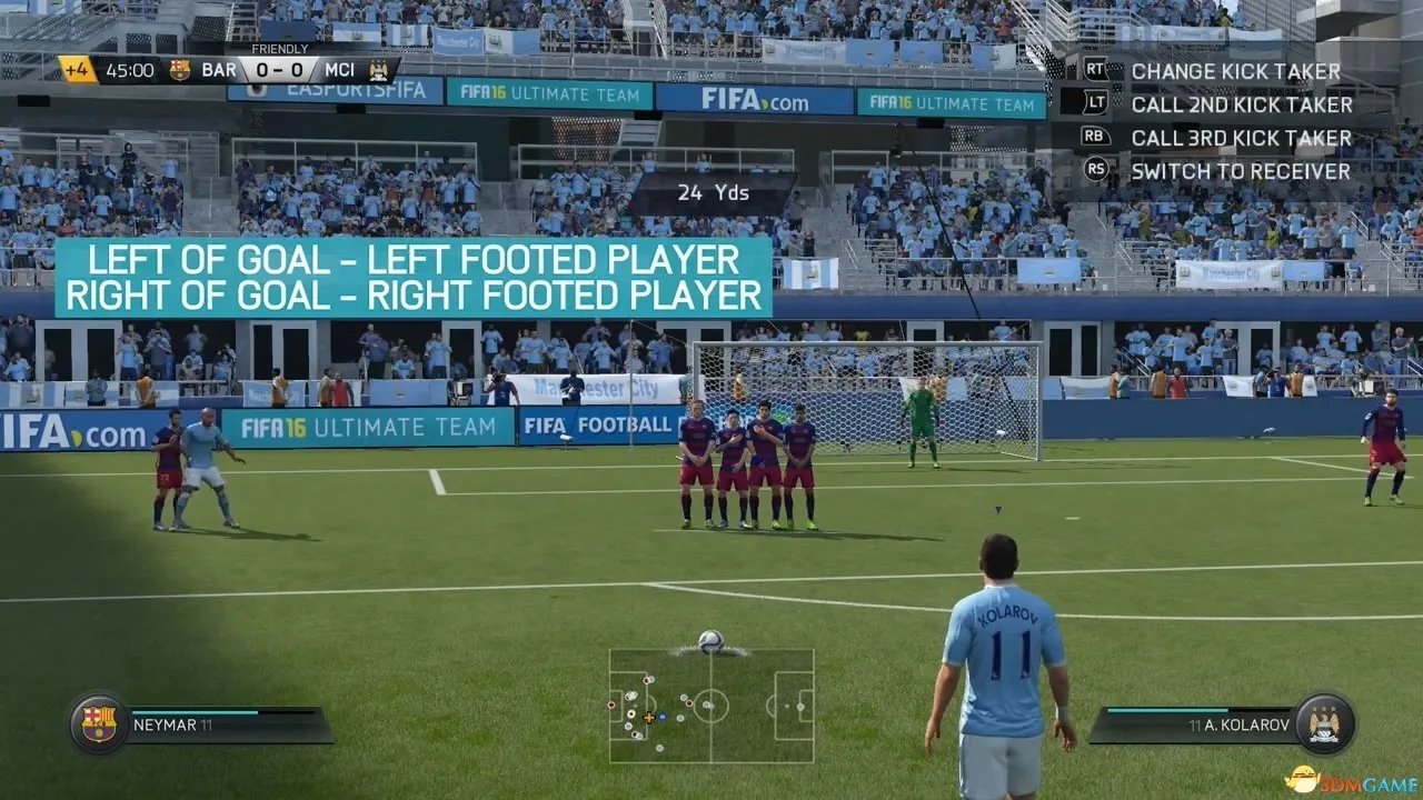 FIFA 16 大力任意球图文教学 任意球力度调节技巧