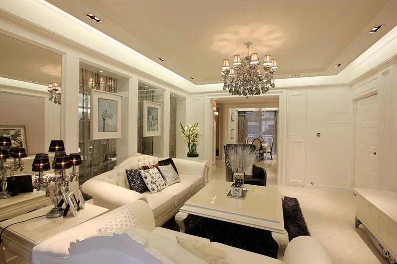 简约欧式客厅装修效果图 简欧客厅尽显华丽浪漫