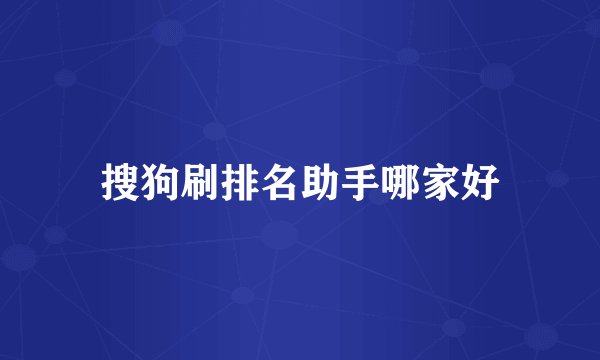搜狗刷排名助手哪家好