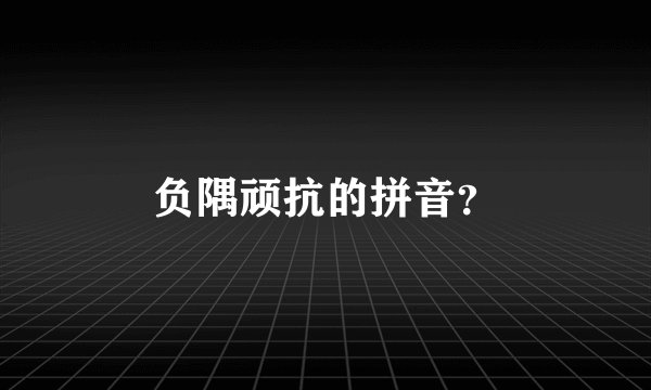 负隅顽抗的拼音？