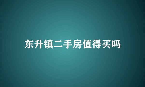 东升镇二手房值得买吗