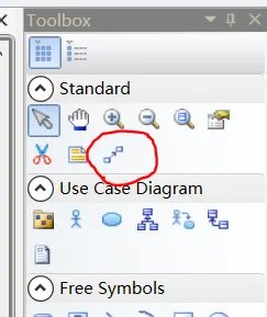 Power Designer 用例图怎么话include和extend线啊