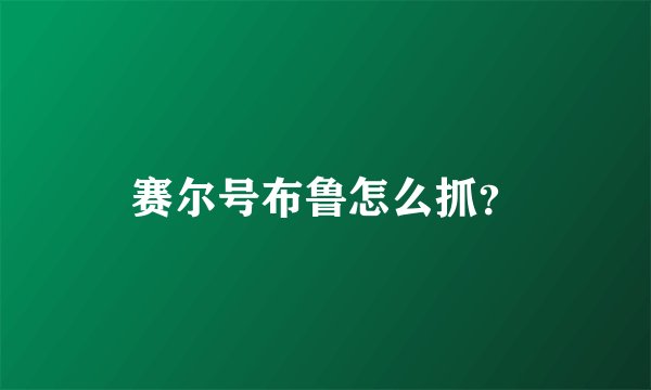 赛尔号布鲁怎么抓？