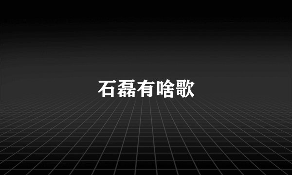 石磊有啥歌