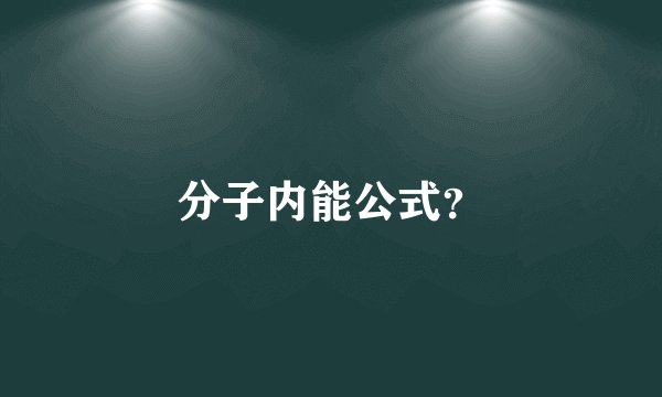 分子内能公式？