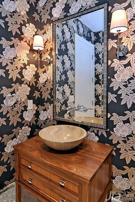 古典气质VS清新淡雅 15款个性卫浴壁纸推荐