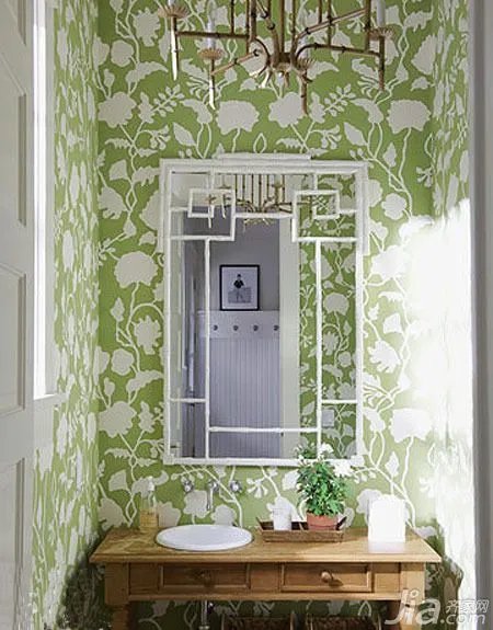 古典气质VS清新淡雅 15款个性卫浴壁纸推荐