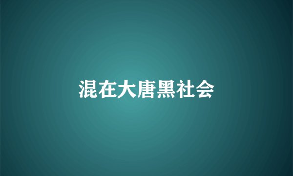 混在大唐黑社会