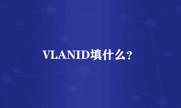 VLANID填什么？