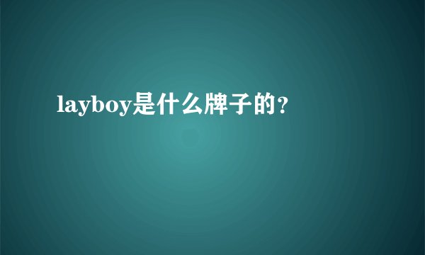 layboy是什么牌子的？