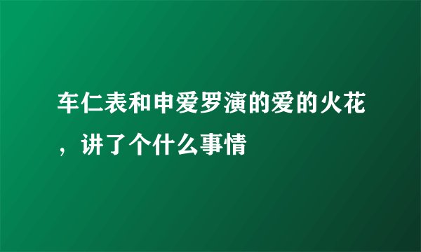 车仁表和申爱罗演的爱的火花，讲了个什么事情