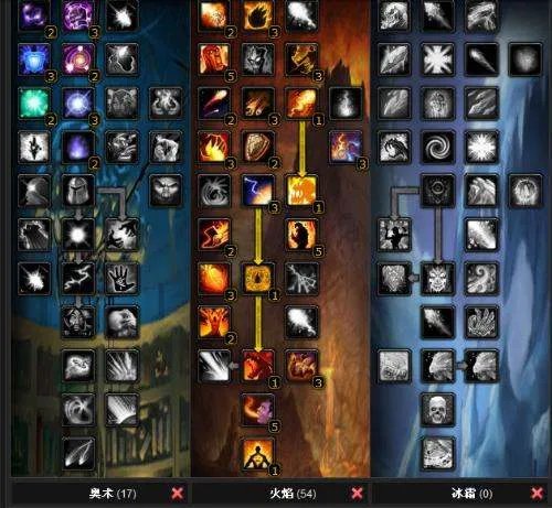 魔兽80火法天赋图