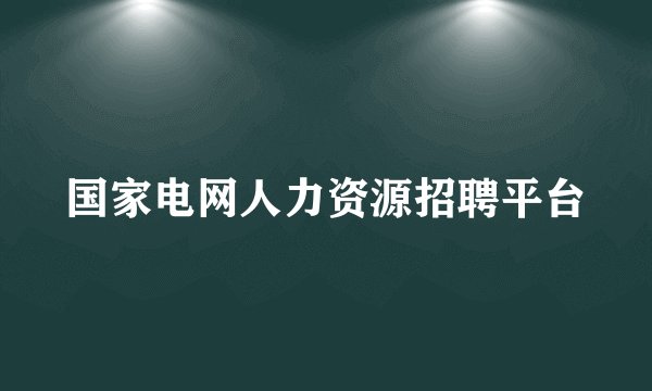 国家电网人力资源招聘平台