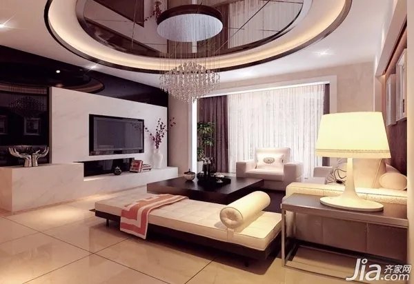 37图现代简约电视背景墙 打造时尚家居风