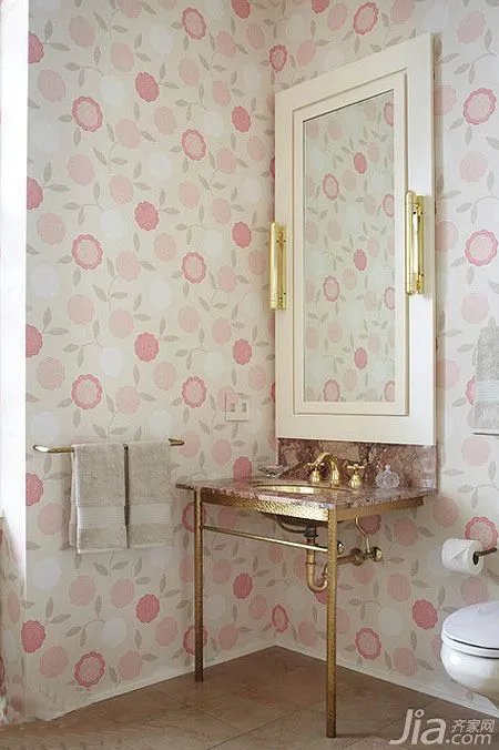 古典气质VS清新淡雅 15款个性卫浴壁纸推荐