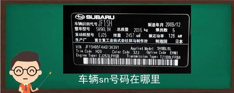 车辆sn号码是什么,汽车sn号在什么地方