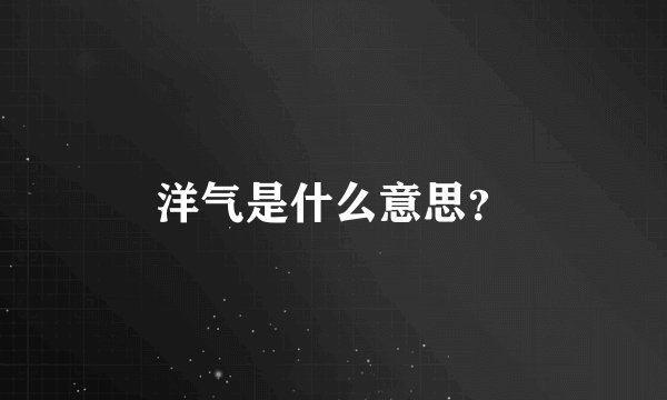 洋气是什么意思？