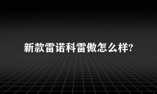 新款雷诺科雷傲怎么样?