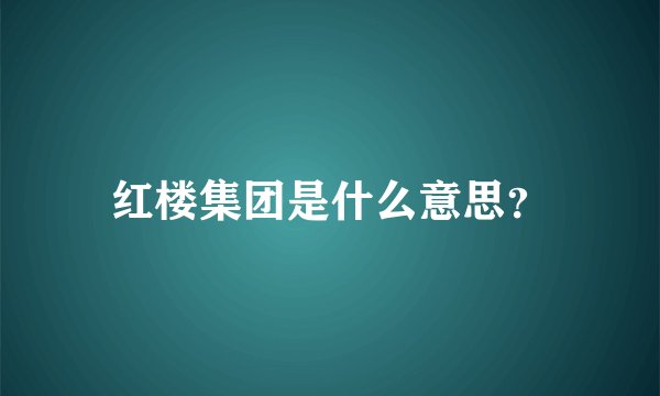 红楼集团是什么意思？